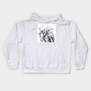 the krampus magical and terrible Christmas elf Kids Hoodie